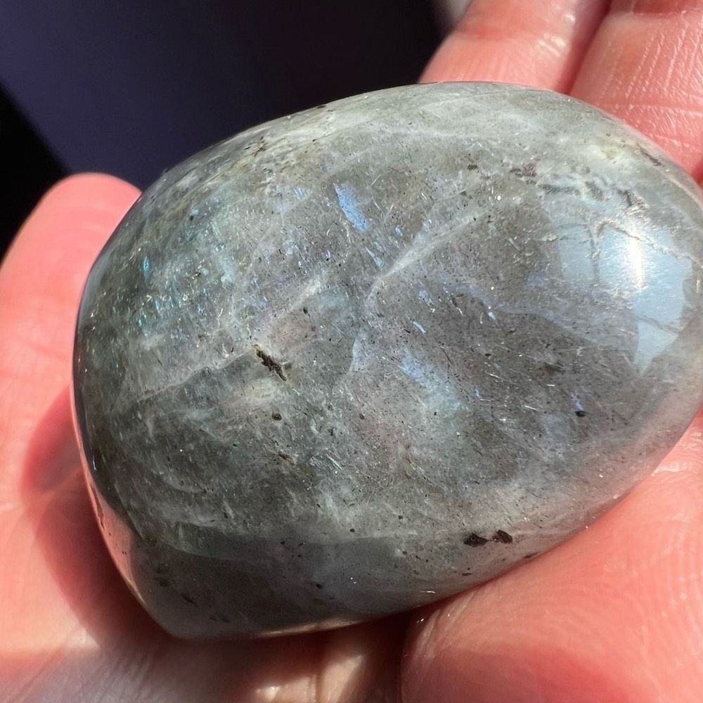 Rainbow Flash Labradorite‎ Heart Palm Stone Healing Crystal Carving Gem - Picture 6 of 11